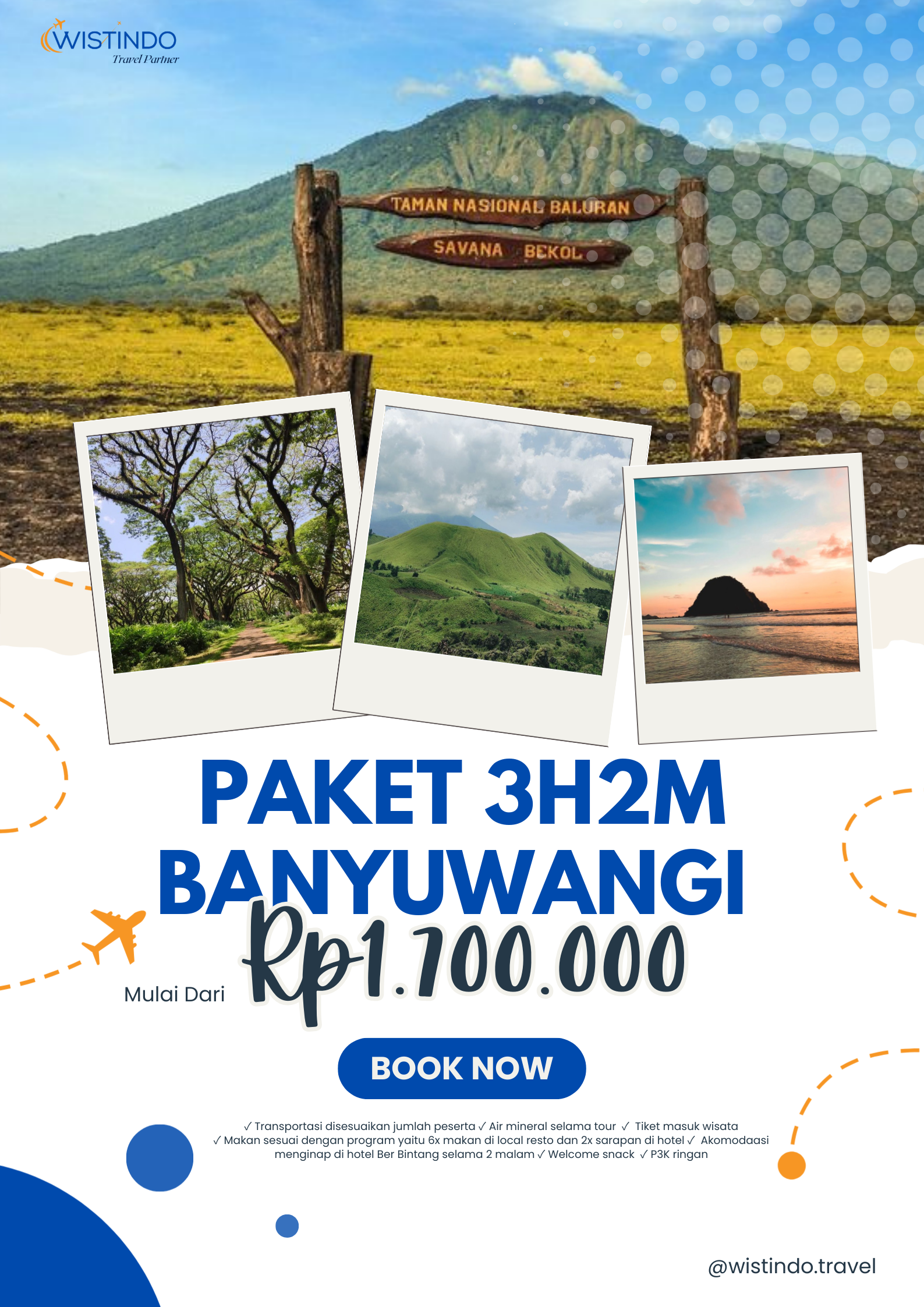 Explore Banyuwangi 3 Hari 2 Malam mulai 1.7 JUTAAN sudah include lengkap 🫣 kamu tinggal berangkat ! GASS ✈️